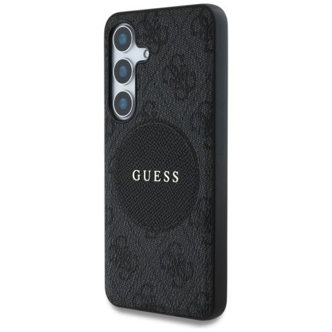 Guess 4G Round Patch Classic Logo MagSafe - Etui do Samsung Galaxy S25+ (czarny) Guess 4G Round Patch Classic Logo MagSafe - Etui do Samsung Galaxy S25+ (czarny)
