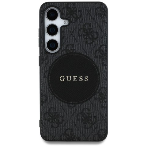 Guess 4G Round Patch Classic Logo MagSafe - Etui do Samsung Galaxy S25+ (czarny) Guess 4G Round Patch Classic Logo MagSafe - Etui do Samsung Galaxy S25+ (czarny)