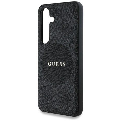 Guess 4G Round Patch Classic Logo MagSafe - Etui do Samsung Galaxy S25 (czarny) Guess 4G Round Patch Classic Logo MagSafe - Etui do Samsung Galaxy S25 (czarny)