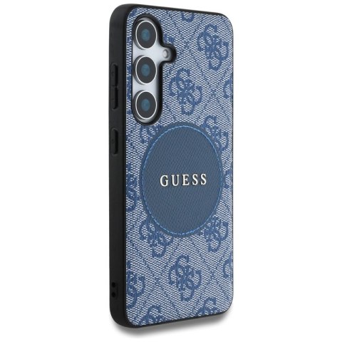 Guess 4G Round Patch Classic Logo MagSafe - Etui do Samsung Galaxy S25+ (niebieski) Guess 4G Round Patch Classic Logo MagSafe - Etui do Samsung Galaxy S25+ (niebieski)