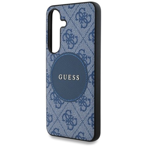 Guess 4G Round Patch Classic Logo MagSafe - Etui do Samsung Galaxy S25+ (niebieski) Guess 4G Round Patch Classic Logo MagSafe - Etui do Samsung Galaxy S25+ (niebieski)