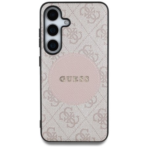 Guess 4G Round Patch Classic Logo MagSafe - Etui do Samsung Galaxy S25+ (różowy) Guess 4G Round Patch Classic Logo MagSafe - Etui do Samsung Galaxy S25+ (różowy)