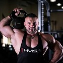 KNV04 Kettlebell żeliwny 4 kg w winylu HMS czarny