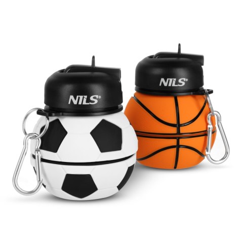 NC4104 KUBEK SILIKONOWY SKŁADANY 550ML BASKETBALL NILS NC4104 KUBEK SILIKONOWY SKŁADANY 550ML BASKETBALL NILS