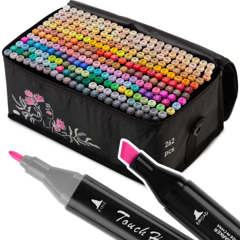 Markery alkoholowe 262 szt NK915 Nukido dwustronne etui dla artystów