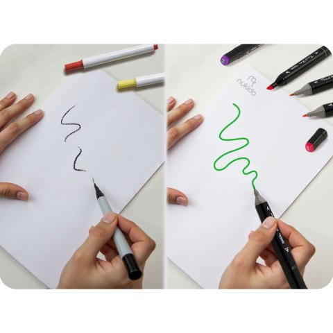 Markery alkoholowe 262 szt NK915 Nukido dwustronne etui dla artystów