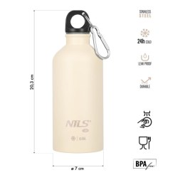 NC3801 BUTELKA TURYSTYCZNA 550ML BEŻOWA NILS CAMP