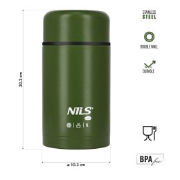 NC3802 TERMOS OBIADOWY 1000ML ZIELONY NILS CAMP