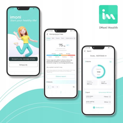 Waga Łazienkowa Analityczna 16 Parametrów Apple Health, Google Fit, IF1320C Waga Łazienkowa Analityczna 16 Parametrów Apple Health, Google Fit, IF1320C