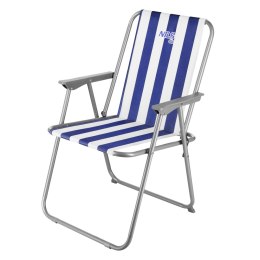 NC3503 KRZESŁO KEMPINGOWE SKŁADANE NIEBIESKO-BIAŁE NILS CAMP