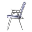 NC3503 KRZESŁO KEMPINGOWE SKŁADANE NIEBIESKO-BIAŁE NILS CAMP
