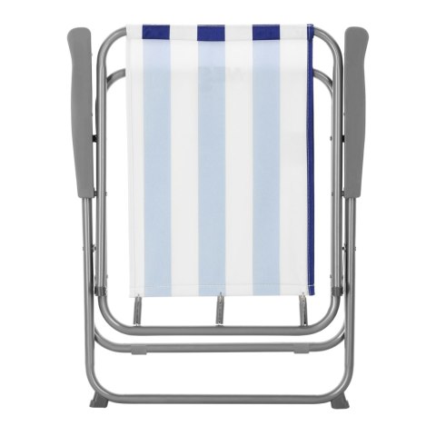 NC3503 KRZESŁO KEMPINGOWE SKŁADANE NIEBIESKO-BIAŁE NILS CAMP