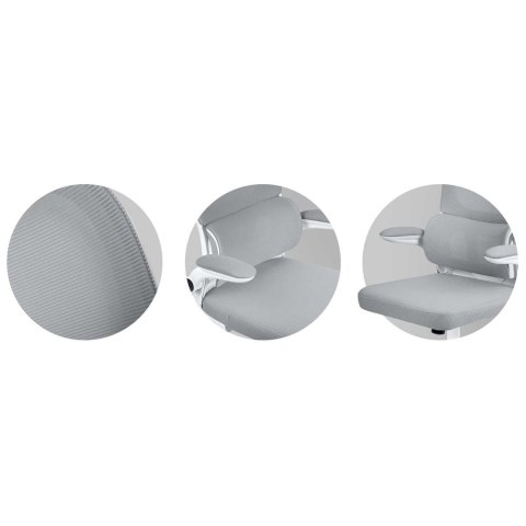 Fotel biurowy Sofotel Formax szary ergonomiczny mikrosiatka 120kg