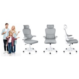 Fotel biurowy Sofotel Formax szary ergonomiczny mikrosiatka 120kg