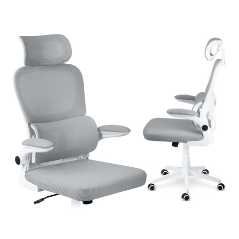 Fotel biurowy Sofotel Formax szary ergonomiczny mikrosiatka 120kg