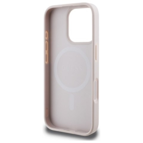 Guess 4G Printed Stripes MagSafe - Etui iPhone 16 Pro Max (różowy) Guess 4G Printed Stripes MagSafe - Etui iPhone 16 Pro Max (różowy)