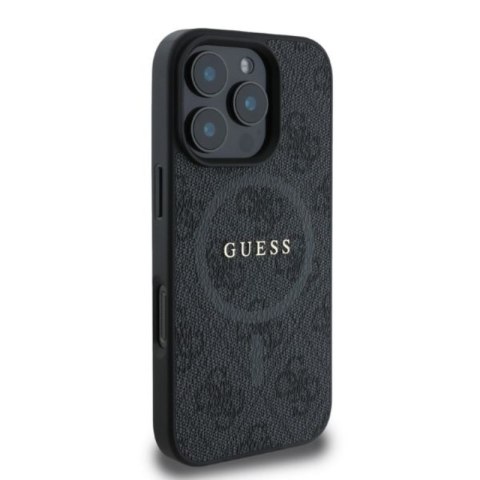 Guess 4G Ring Classic Logo MagSafe - Etui iPhone 16 Pro (czarny) Guess 4G Ring Classic Logo MagSafe - Etui iPhone 16 Pro (czarny)