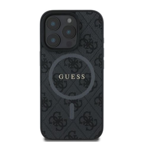 Guess 4G Ring Classic Logo MagSafe - Etui iPhone 16 Pro (czarny) Guess 4G Ring Classic Logo MagSafe - Etui iPhone 16 Pro (czarny)