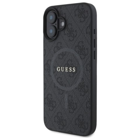Guess 4G Ring Classic Logo MagSafe - Etui iPhone 16 (czarny) Guess 4G Ring Classic Logo MagSafe - Etui iPhone 16 (czarny)