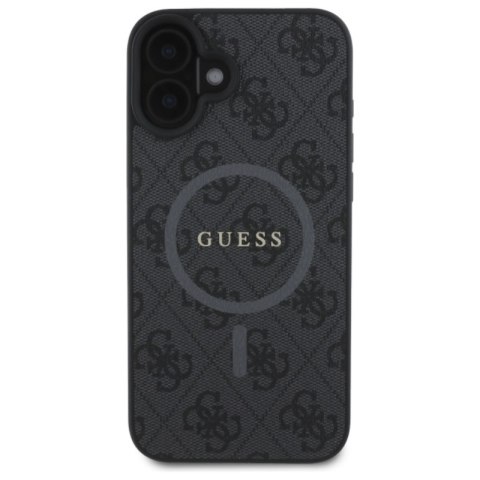 Guess 4G Ring Classic Logo MagSafe - Etui iPhone 16 (czarny) Guess 4G Ring Classic Logo MagSafe - Etui iPhone 16 (czarny)