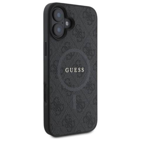 Guess 4G Ring Classic Logo MagSafe - Etui iPhone 16 (czarny) Guess 4G Ring Classic Logo MagSafe - Etui iPhone 16 (czarny)