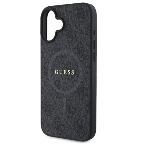 Guess 4G Ring Classic Logo MagSafe - Etui iPhone 16 (czarny) Guess 4G Ring Classic Logo MagSafe - Etui iPhone 16 (czarny)