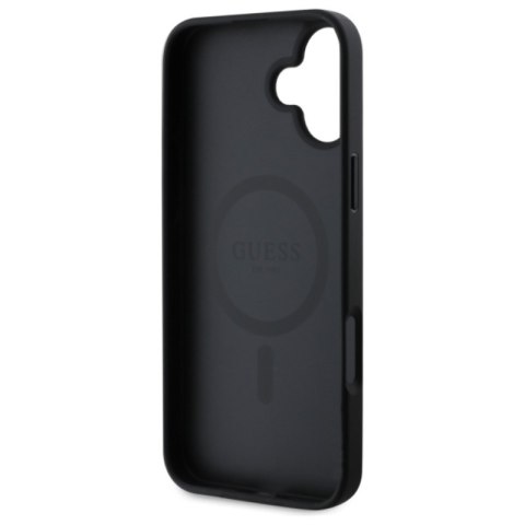 Guess 4G Ring Classic Logo MagSafe - Etui iPhone 16 (czarny) Guess 4G Ring Classic Logo MagSafe - Etui iPhone 16 (czarny)