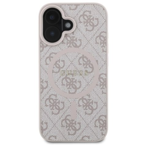 Guess 4G Ring Classic Logo MagSafe - Etui iPhone 16 (różowy) Guess 4G Ring Classic Logo MagSafe - Etui iPhone 16 (różowy)