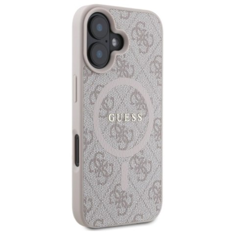 Guess 4G Ring Classic Logo MagSafe - Etui iPhone 16 (różowy) Guess 4G Ring Classic Logo MagSafe - Etui iPhone 16 (różowy)
