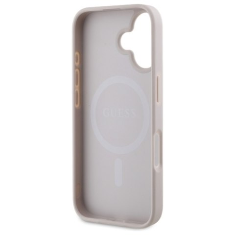 Guess 4G Ring Classic Logo MagSafe - Etui iPhone 16 (różowy) Guess 4G Ring Classic Logo MagSafe - Etui iPhone 16 (różowy)