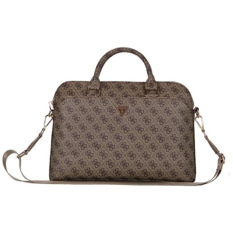 Guess 4G Zipper Pocket Triangle Logo - Torba na notebooka 15" (brązowy) Guess 4G Zipper Pocket Triangle Logo - Torba na notebooka 15" (brązowy)