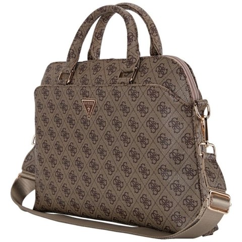 Guess 4G Zipper Pocket Triangle Logo - Torba na notebooka 15" (brązowy) Guess 4G Zipper Pocket Triangle Logo - Torba na notebooka 15" (brązowy)