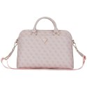 Guess 4G Zipper Pocket Triangle Logo - Torba na notebooka 15" (różowy)