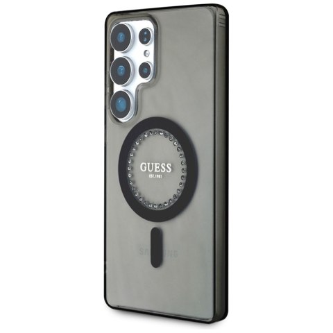 Guess Rhinestones Printed Classic Logo MagSafe - Etui do Samsung Galaxy S25 Ultra (czarny) Guess Rhinestones Printed Classic Logo MagSafe - Etui do Samsung Galaxy S25 Ultra (czarny)