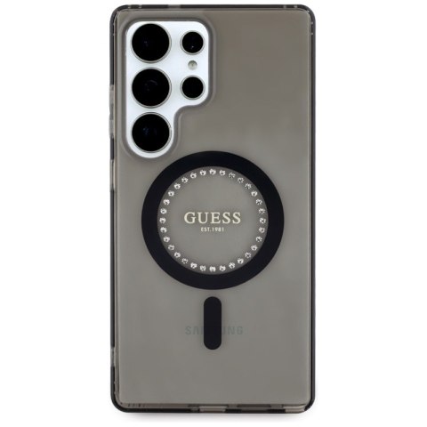 Guess Rhinestones Printed Classic Logo MagSafe - Etui do Samsung Galaxy S25 Ultra (czarny) Guess Rhinestones Printed Classic Logo MagSafe - Etui do Samsung Galaxy S25 Ultra (czarny)