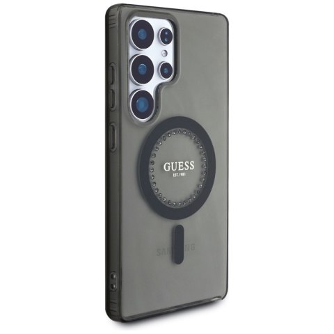 Guess Rhinestones Printed Classic Logo MagSafe - Etui do Samsung Galaxy S25 Ultra (czarny) Guess Rhinestones Printed Classic Logo MagSafe - Etui do Samsung Galaxy S25 Ultra (czarny)