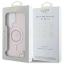 Guess Rhinestones Printed Classic Logo MagSafe - Etui do Samsung Galaxy S25 Ultra (różowy)