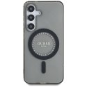 Guess Rhinestones Printed Classic Logo MagSafe - Etui do Samsung Galaxy S25 (czarny)