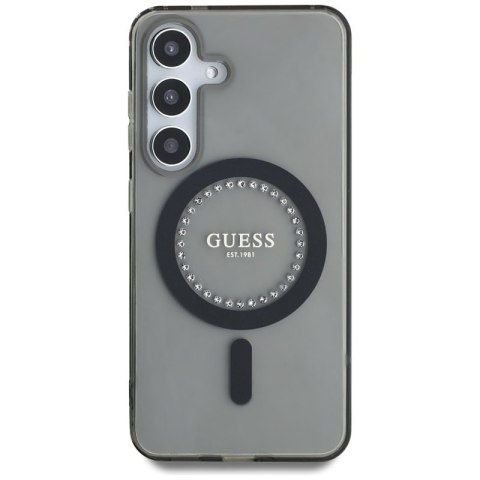 Guess Rhinestones Printed Classic Logo MagSafe - Etui do Samsung Galaxy S25 (czarny) Guess Rhinestones Printed Classic Logo MagSafe - Etui do Samsung Galaxy S25 (czarny)