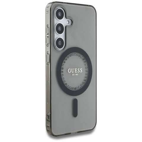 Guess Rhinestones Printed Classic Logo MagSafe - Etui do Samsung Galaxy S25 (czarny) Guess Rhinestones Printed Classic Logo MagSafe - Etui do Samsung Galaxy S25 (czarny)