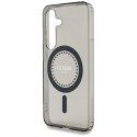 Guess Rhinestones Printed Classic Logo MagSafe - Etui do Samsung Galaxy S25 (czarny)
