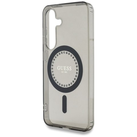 Guess Rhinestones Printed Classic Logo MagSafe - Etui do Samsung Galaxy S25 (czarny) Guess Rhinestones Printed Classic Logo MagSafe - Etui do Samsung Galaxy S25 (czarny)