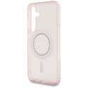 Guess Rhinestones Printed Classic Logo MagSafe - Etui do Samsung Galaxy S25 (różowy)