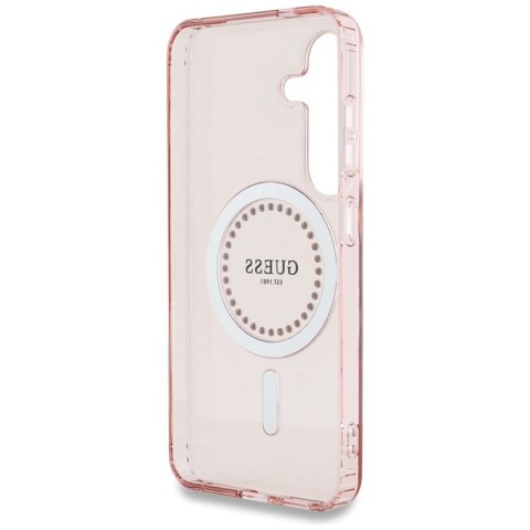Guess Rhinestones Printed Classic Logo MagSafe - Etui do Samsung Galaxy S25 (różowy) Guess Rhinestones Printed Classic Logo MagSafe - Etui do Samsung Galaxy S25 (różowy)