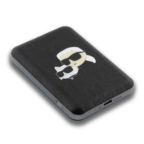 Karl Lagerfeld Karl & Choupette Head Pin MagSafe - Power Bank indukcyjny 5000 mAh 15W (czarny) Karl Lagerfeld Karl & Choupette Head Pin MagSafe - Power Bank indukcyjny 5000 mAh 15W (czarny)