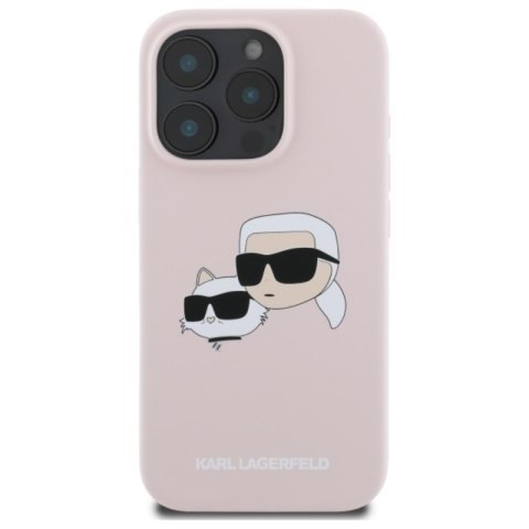 Karl Lagerfeld Silicone Double Heads Print MagSafe - Etui iPhone 16 Pro Max (różowy) Karl Lagerfeld Silicone Double Heads Print MagSafe - Etui iPhone 16 Pro Max (różowy)
