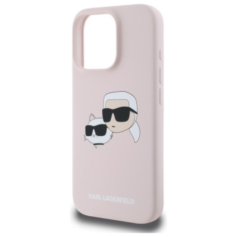 Karl Lagerfeld Silicone Double Heads Print MagSafe - Etui iPhone 16 Pro Max (różowy) Karl Lagerfeld Silicone Double Heads Print MagSafe - Etui iPhone 16 Pro Max (różowy)