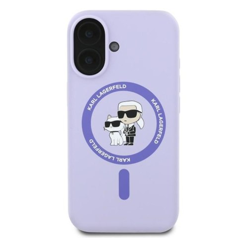 Karl Lagerfeld Silicone Karl & Choupette Ring MagSafe - Etui iPhone 16 Plus (fioletowy) Karl Lagerfeld Silicone Karl & Choupette Ring MagSafe - Etui iPhone 16 Plus (fioletowy)