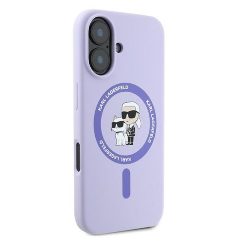 Karl Lagerfeld Silicone Karl & Choupette Ring MagSafe - Etui iPhone 16 Plus (fioletowy) Karl Lagerfeld Silicone Karl & Choupette Ring MagSafe - Etui iPhone 16 Plus (fioletowy)