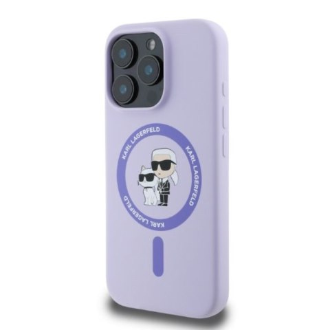 Karl Lagerfeld Silicone Karl & Choupette Ring MagSafe - Etui iPhone 16 Pro Max (fioletowy) Karl Lagerfeld Silicone Karl & Choupette Ring MagSafe - Etui iPhone 16 Pro Max (fioletowy)